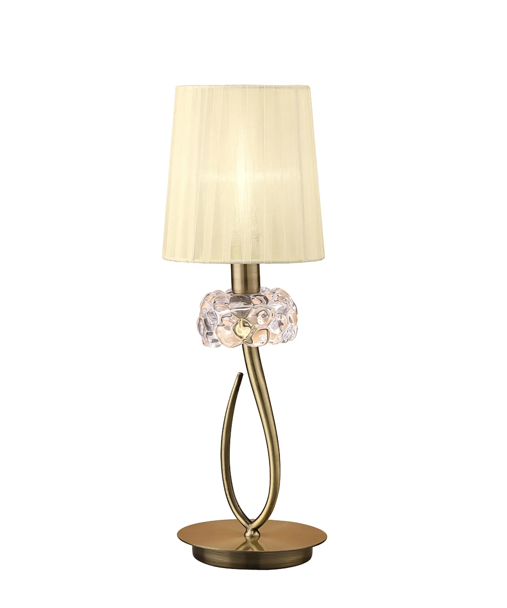 Loewe Antique Brass-Cream Table Lamps Mantra Shaded Table Lamps